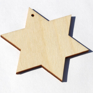 Holzstern 7 x 7 cm Weihnachten, Holzsterne