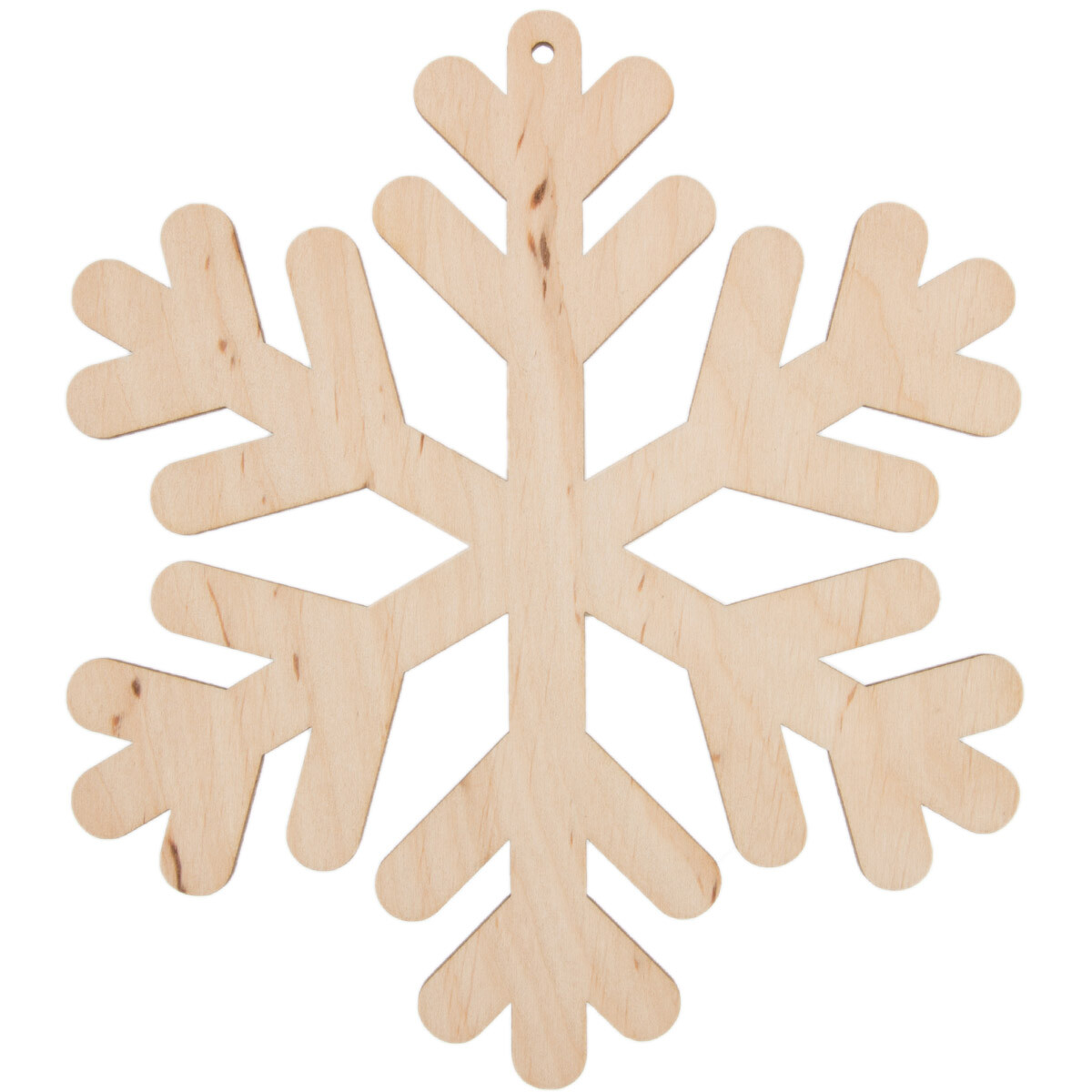 Schneesterne 6 tlg  Schneeflöckchen Holz  Weihnachtsbaumschmuck zum Bemalen NEU 