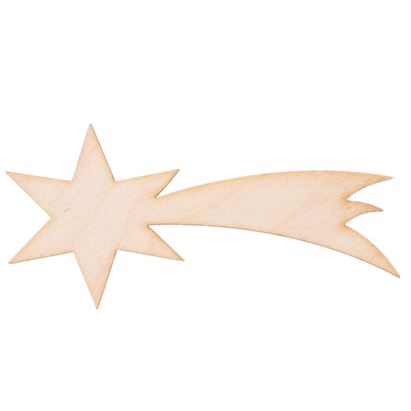 Sternschnuppe aus Holz 6,5 x 3 cm