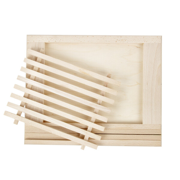 Brotschneidebrett mit Krümelfach Holz Schneidebrett für Brot 35,5 x 28,5 cm