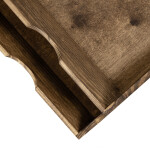 Ablagekorb aus Holz DIN A4 in Eiche Dunkel, 32 × 26 × 7 cm