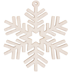 Schneeflocke aus Holz 8 x 8 cm