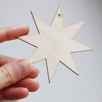 Weihnachtsstern aus Holz, acht Ecken Stern 8 x 8 cm