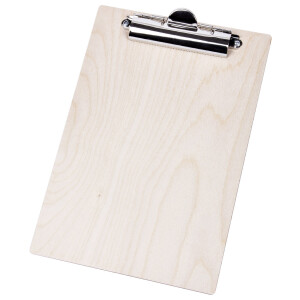 Kleines Klemmbrett Holz DIN A5, Schreibbrett mit...