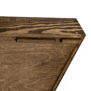 Büroablage DIN A4, Vollholz in Eiche Dunkel, 34 × 27 × 7 cm