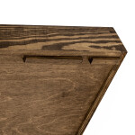 Büroablage DIN A4, Vollholz in Eiche Dunkel, 34 × 27 × 7 cm