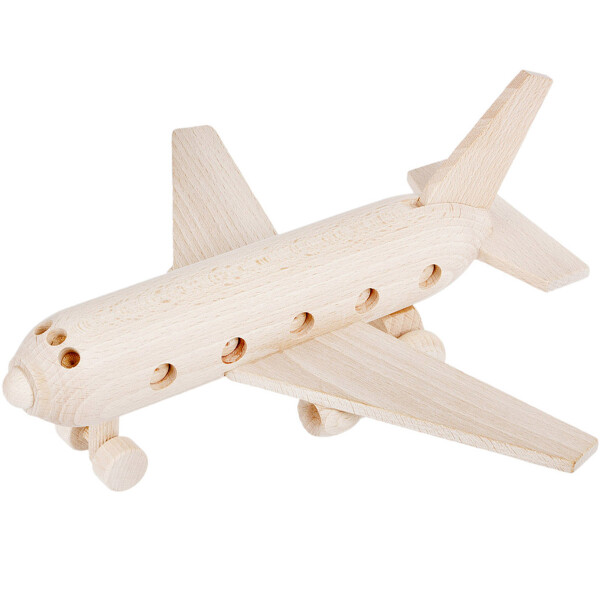 Flugzeug aus Holz, Passagierflugzeug, 24 × 27 × 13 cm