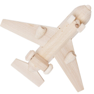 Flugzeug aus Holz, Passagierflugzeug, 24 × 27 × 13 cm