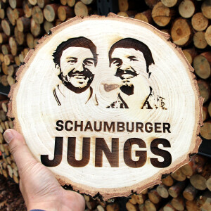 Holz Scheiben 3er-Set Baumscheiben Ø 20 - 25 cm, 2,5 cm stark