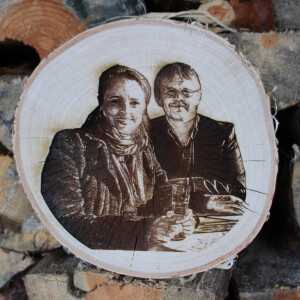 Holz Scheiben 3er-Set Baumscheiben Ø 20 - 25 cm, 2,5 cm stark