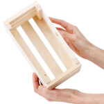 Rechteckige 2,5-Liter-Holzkiste, Ladenregalstiege, 23,5 × 12 × 12 cm