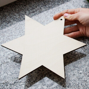 Weihnachtsstern 22 x 22 cm Holzstern