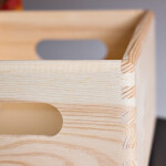 Werkstattkiste, 21 Liter, aus Holz, 40 × 30 × 24 cm