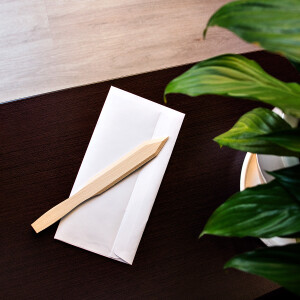 Brieföffner aus Holz 22 cm lang, Messer aus Holz
