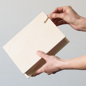 Buch Holzkiste mit Schlüssel 21 x 17 x 4,5 cm,...