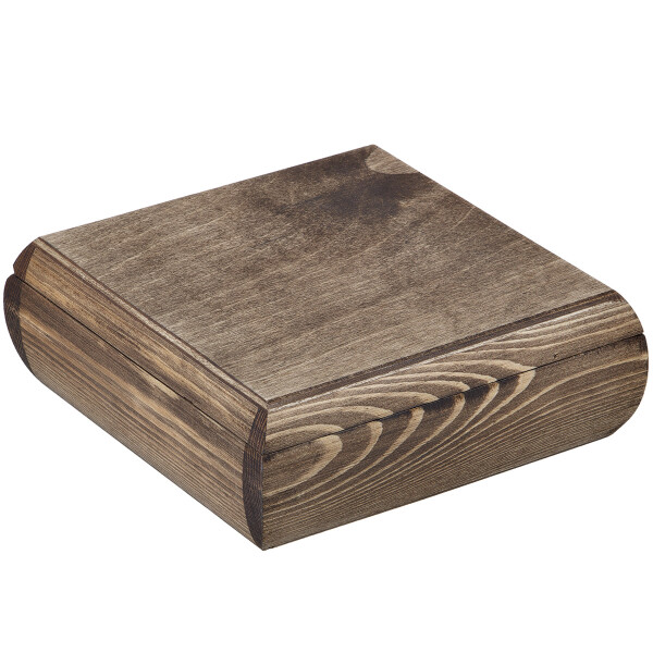 Holzkiste 16 x 16 x 6 cm mit abgerundete Ecken 0,8 Liter