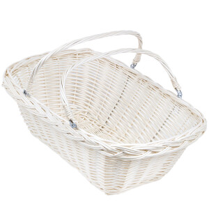 Beige Einkaufskorb 13 Liter aus Vollweide 43 x 33 16 cm