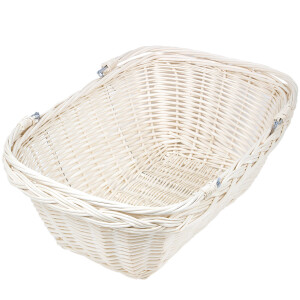 Beige Einkaufskorb 13 Liter aus Vollweide 43 x 33 16 cm