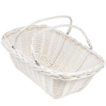 Beige Einkaufskorb 13 Liter aus Vollweide 43 x 33 16 cm