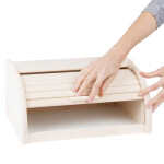 Brotkasten mit Roll-Deckel aus Holz, Brotbox