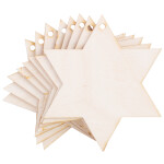 sechs Ecken Weihnachtstern 8 x 8 cm Holzstern, Weihnachtsstern