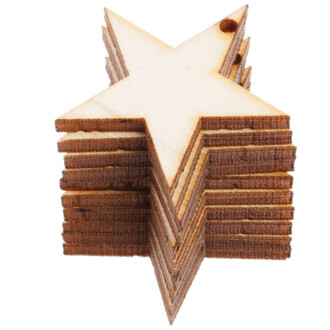 spitzer Holzstern mit Loch3 x 3 cm