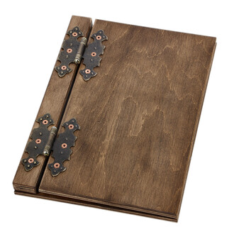 one piece wooden menu in DIN A5 format one piece wooden menu in DIN A5 format