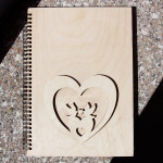 Holz Buch mit Ringmechanik 25 Blätter