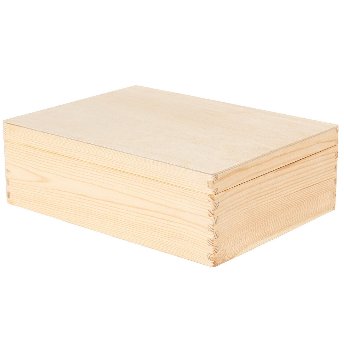 Große Holzkiste, 13 Liter mit Deckel, 40 × 30 × 14 cm, 15,95 €