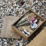 Holz Geschenkkiste Fotobox Eiche Dunkel Sammelbox 2,4 Liter Holzkiste 21 x 28 x 6 cm
