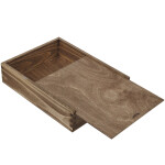 Holz Geschenkkiste Fotobox Eiche Dunkel Sammelbox 2,4 Liter Holzkiste 21 x 28 x 6 cm