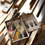 Holz Geschenkkiste Fotobox Eiche Dunkel Sammelbox 2,4 Liter Holzkiste 21 x 28 x 6 cm