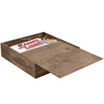 Aufbewahrungskiste Holz 8,7 Liter Holzschachtel Buchkiste Sammelbox Eiche Dunkel
