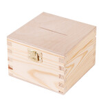 Holz Spardose Geldbox Sparbüchse 12 x 12 x 8 cm