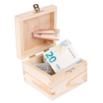 Holz Spardose Geldbox Sparbüchse 12 x 12 x 8 cm