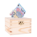 Holz Spardose Geldbox Sparbüchse 12 x 12 x 8 cm