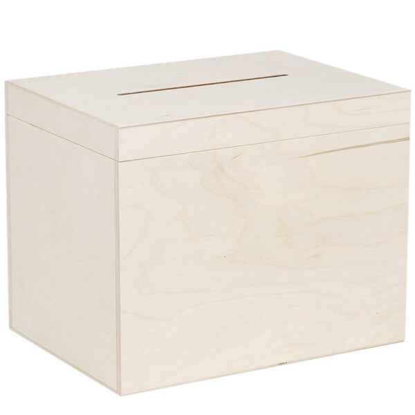Wahlurne 10,5 Liter aus Holz, Hochzeit, Gastgeschenke-Box, Spendenbox