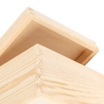 Quadratische Holzkiste mit Deckel, 20 × 20 × 13 cm