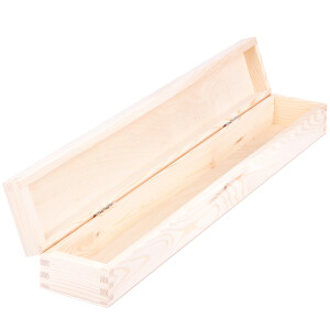 Lange, schmale Holzkiste 47 × 7 × 5,5 cm, Geschenkverpackung