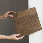 Holz Klappsekretär in Eiche Dunkel Schreibtisch Akten-Organizer